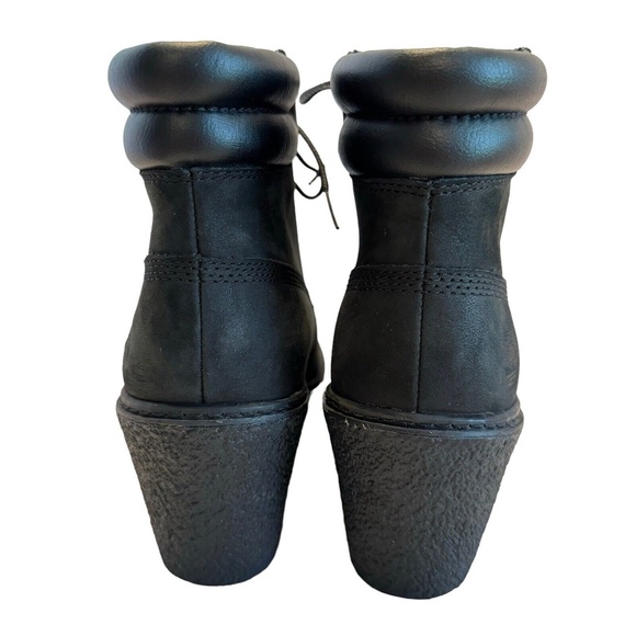 Timberland Women's Amston Boots 8253A Black Wedge Heels Ankle Booties Size 8 - Picture 2 of 13